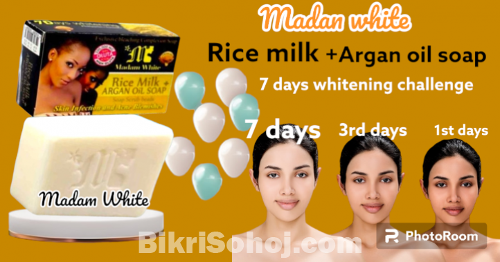 Madam white rice milk argan oil soap